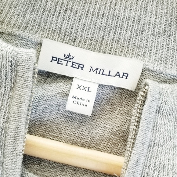 Peter Millar Crown Crafted Flex Quarter Zip Merino Wool Blend Pullover Sweater - Picture 11 of 13